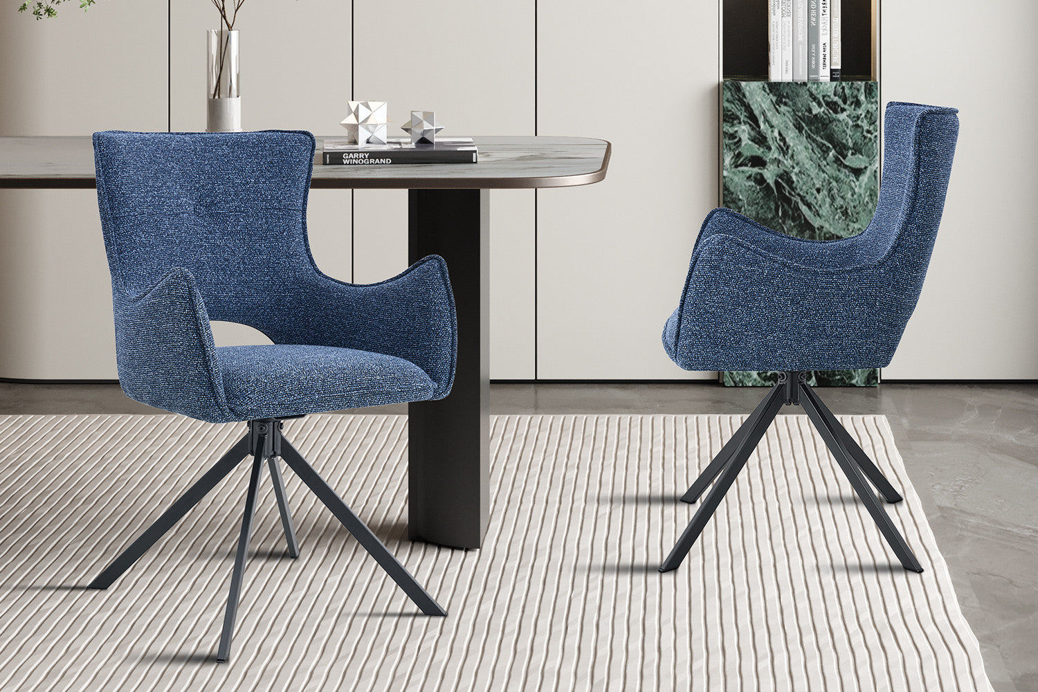 Armstoel 'Billy' Draaibaar tot 0 blauw - RS