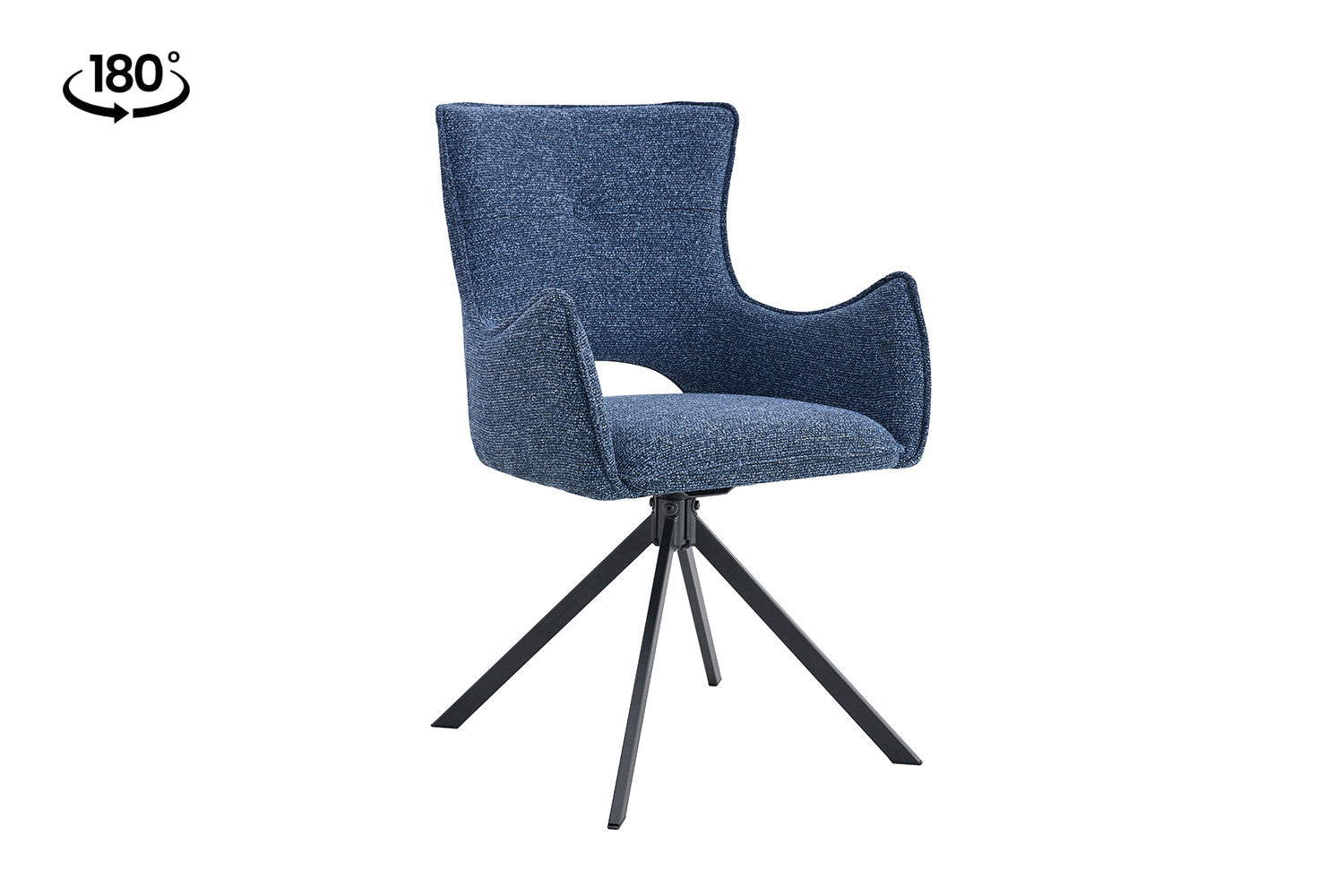 Armstoel 'Billy' Draaibaar tot 0 blauw - RS
