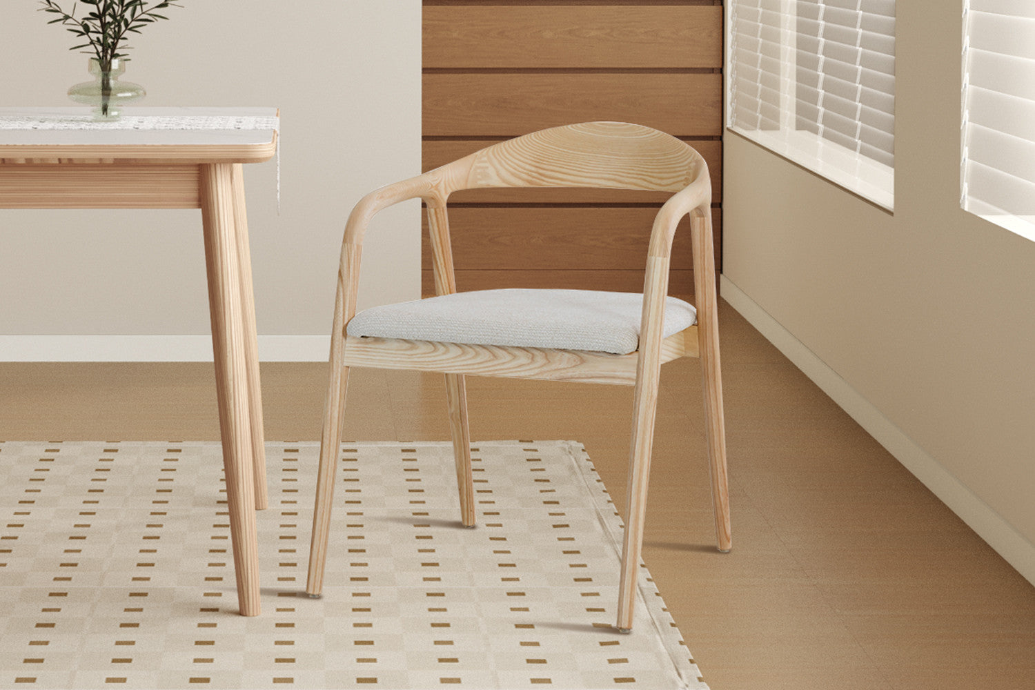 Armstoel 'Claire' beige - RS