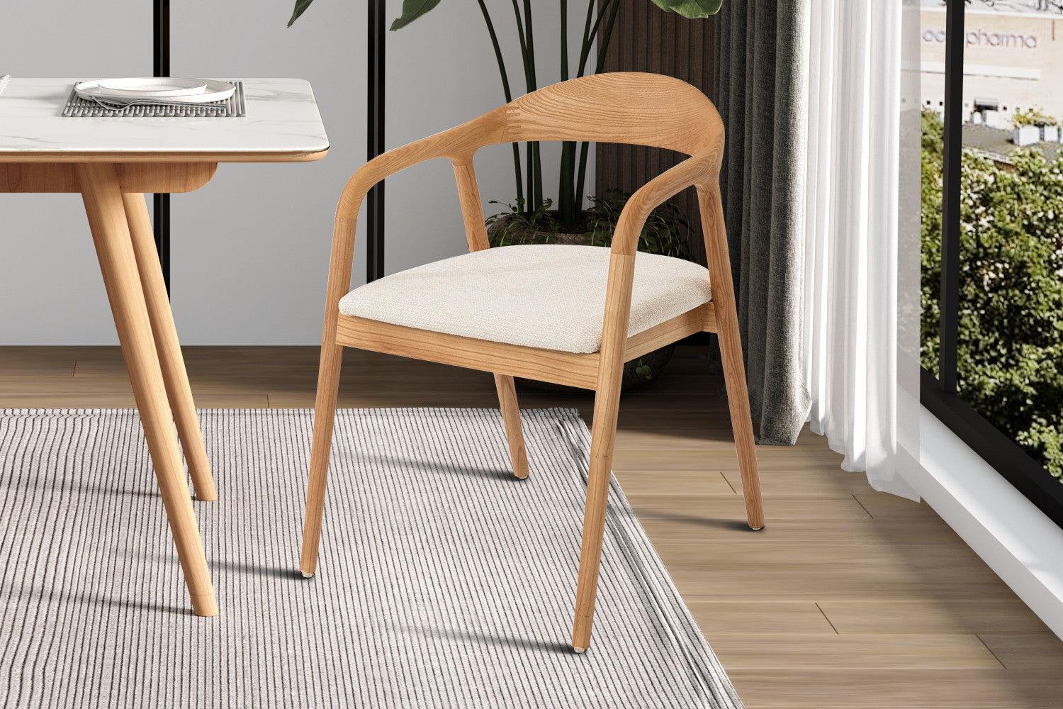 Armstoel 'Claire' naturel - RS