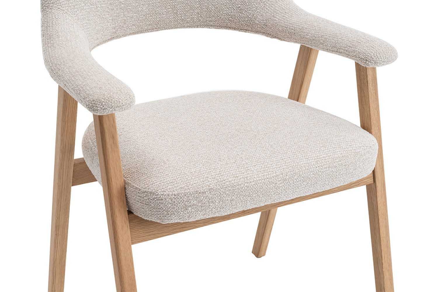 Armstoel 'Coralie' eik massief beige - RS