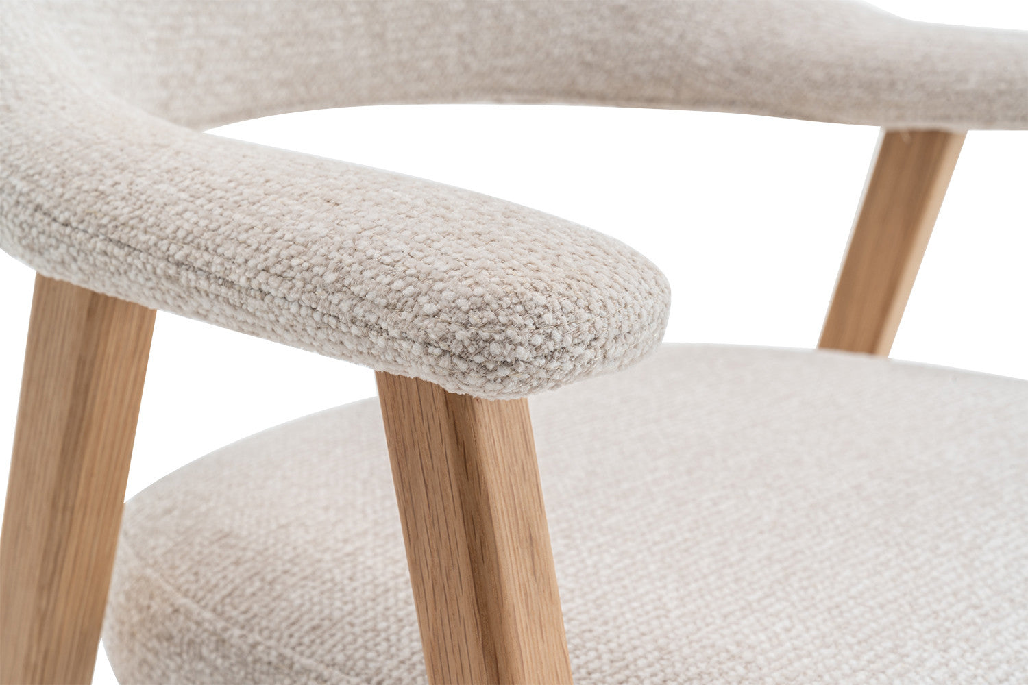 Armstoel 'Coralie' eik massief beige - RS