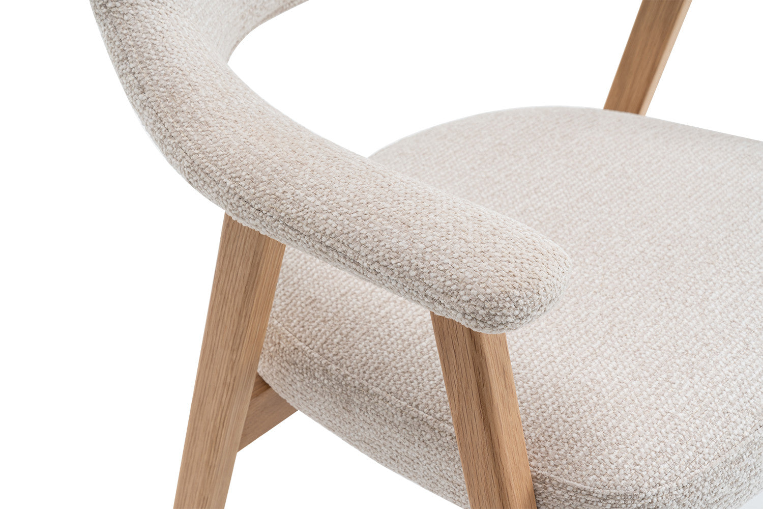 Armstoel 'Coralie' eik massief beige - RS