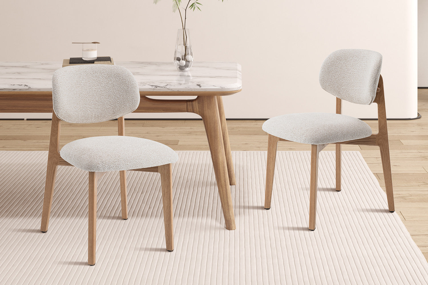 Eetkamerstoel 'Carmen' eik massief beige - RS