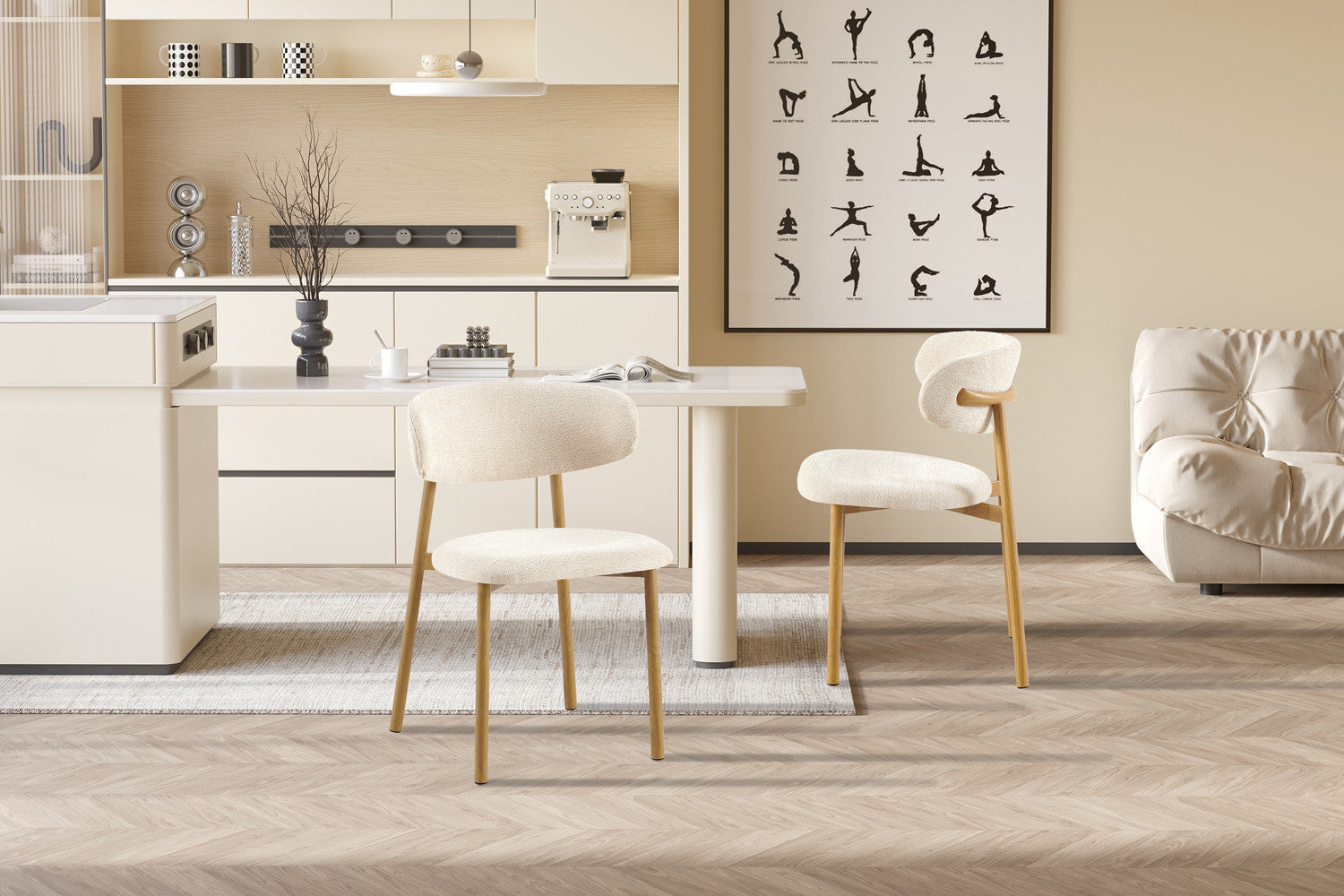 Eetkamerstoel 'Coco' beige - RS