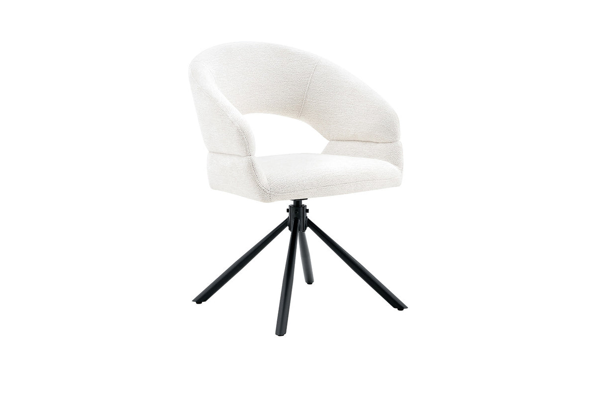 Stoel 'Amber' Draaibaar tot 0 Stof Miracle MTT1018-1 Wit - RS
