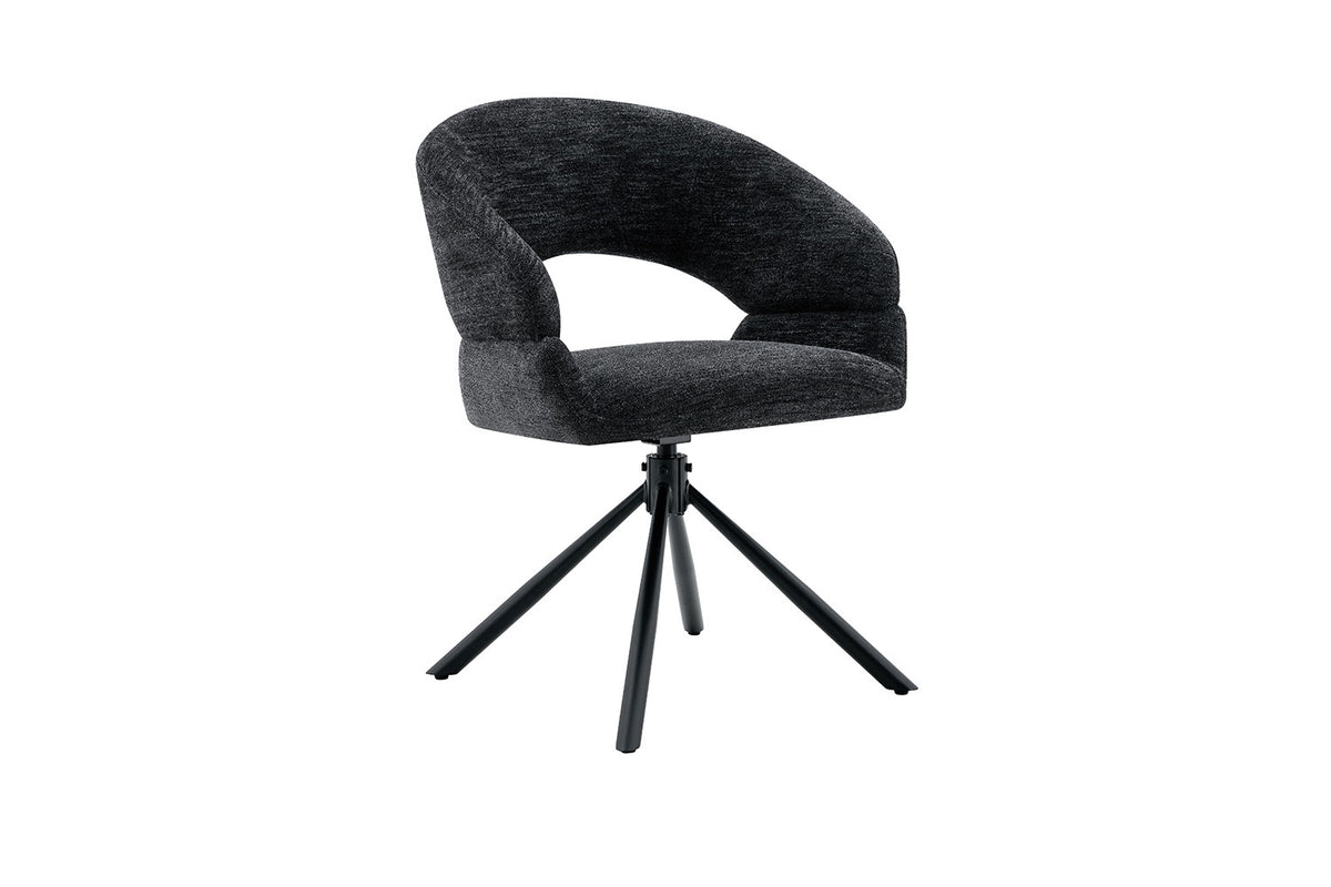 Stoel 'Amber' draaibaar tot 0 stof Miracle MTT1018-27 zwart - RS