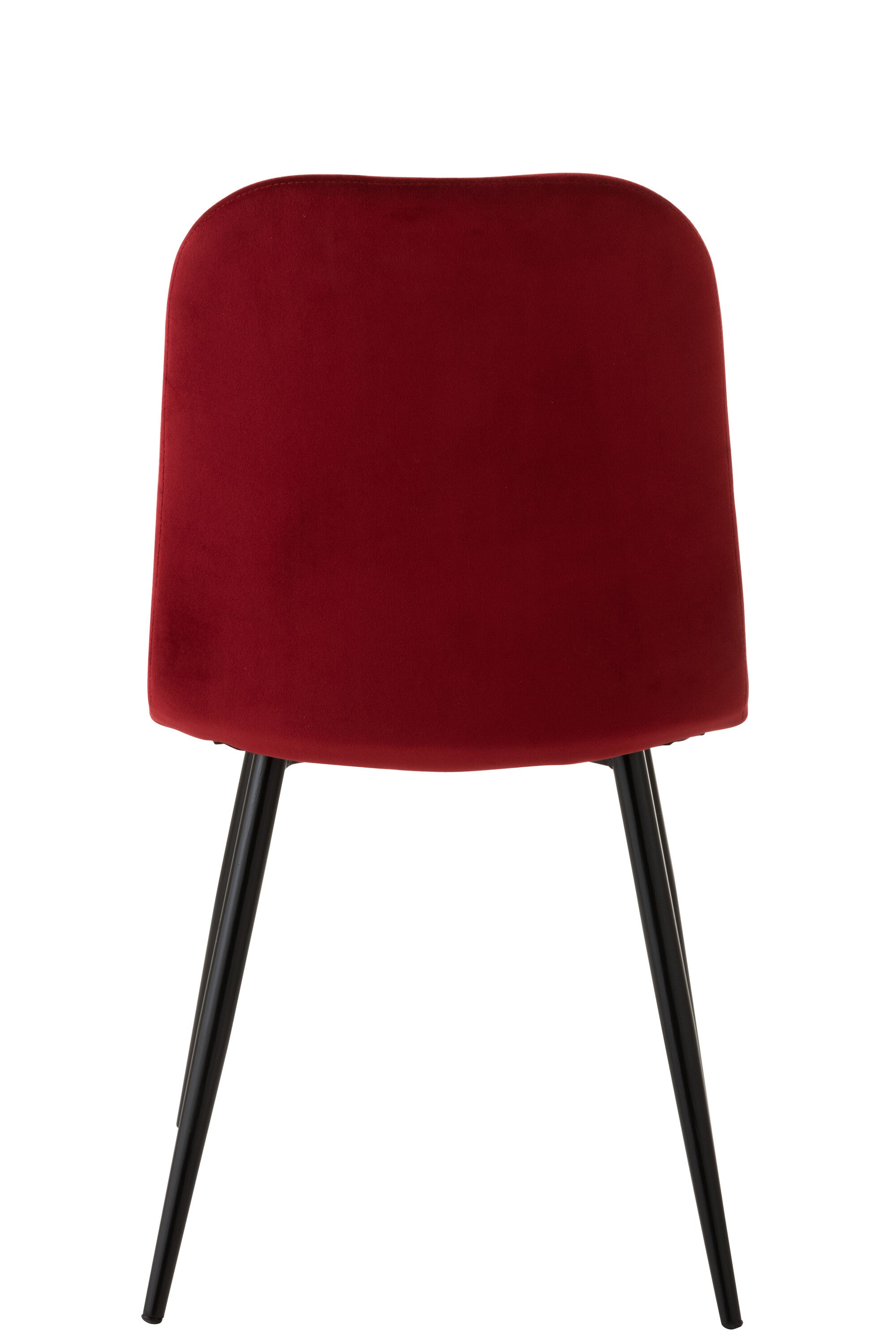 Stoel Claire Metaal/Textiel Bordeauxrood - J-LINE