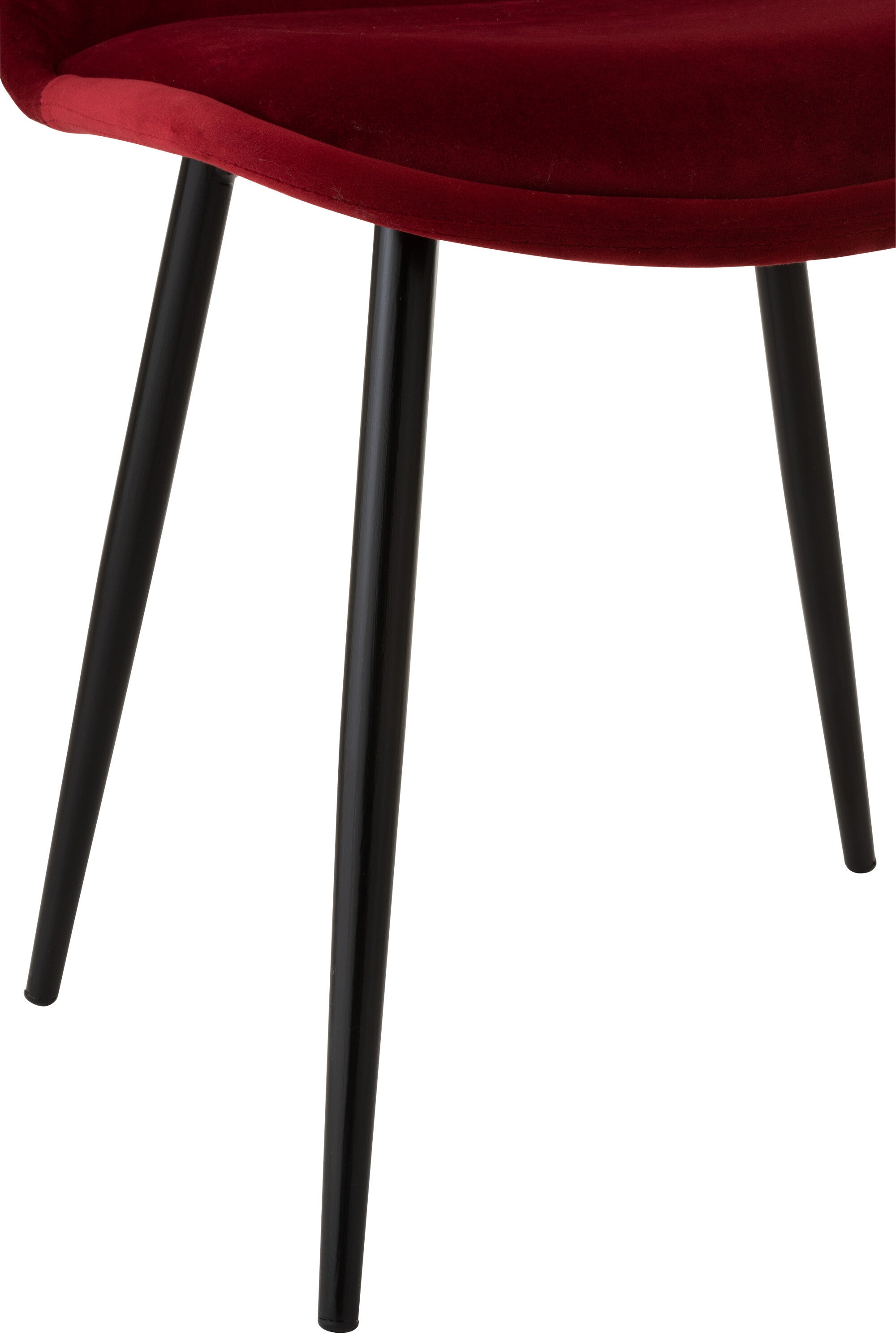 Stoel Claire Metaal/Textiel Bordeauxrood - J-LINE