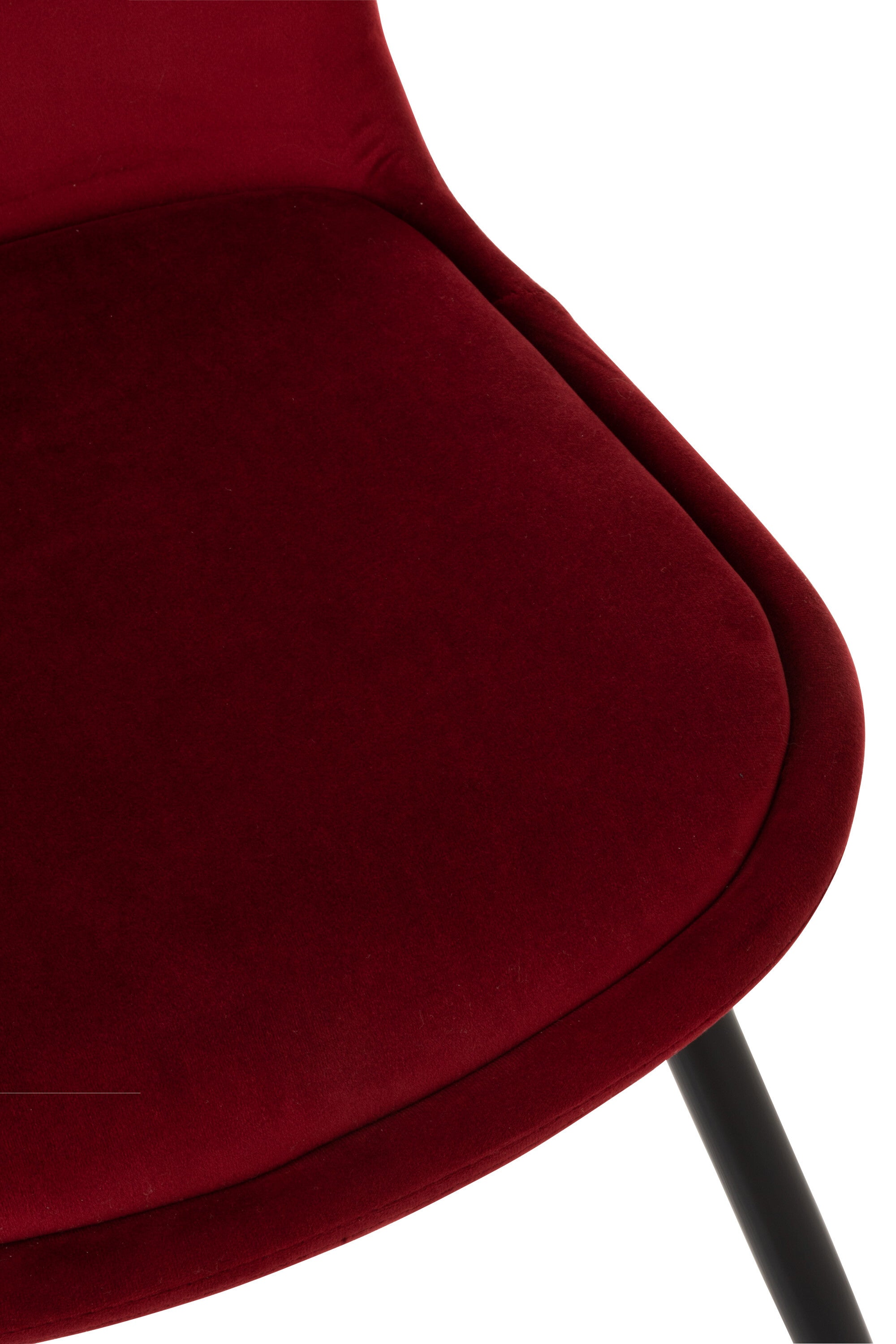 Stoel Claire Metaal/Textiel Bordeauxrood - J-LINE