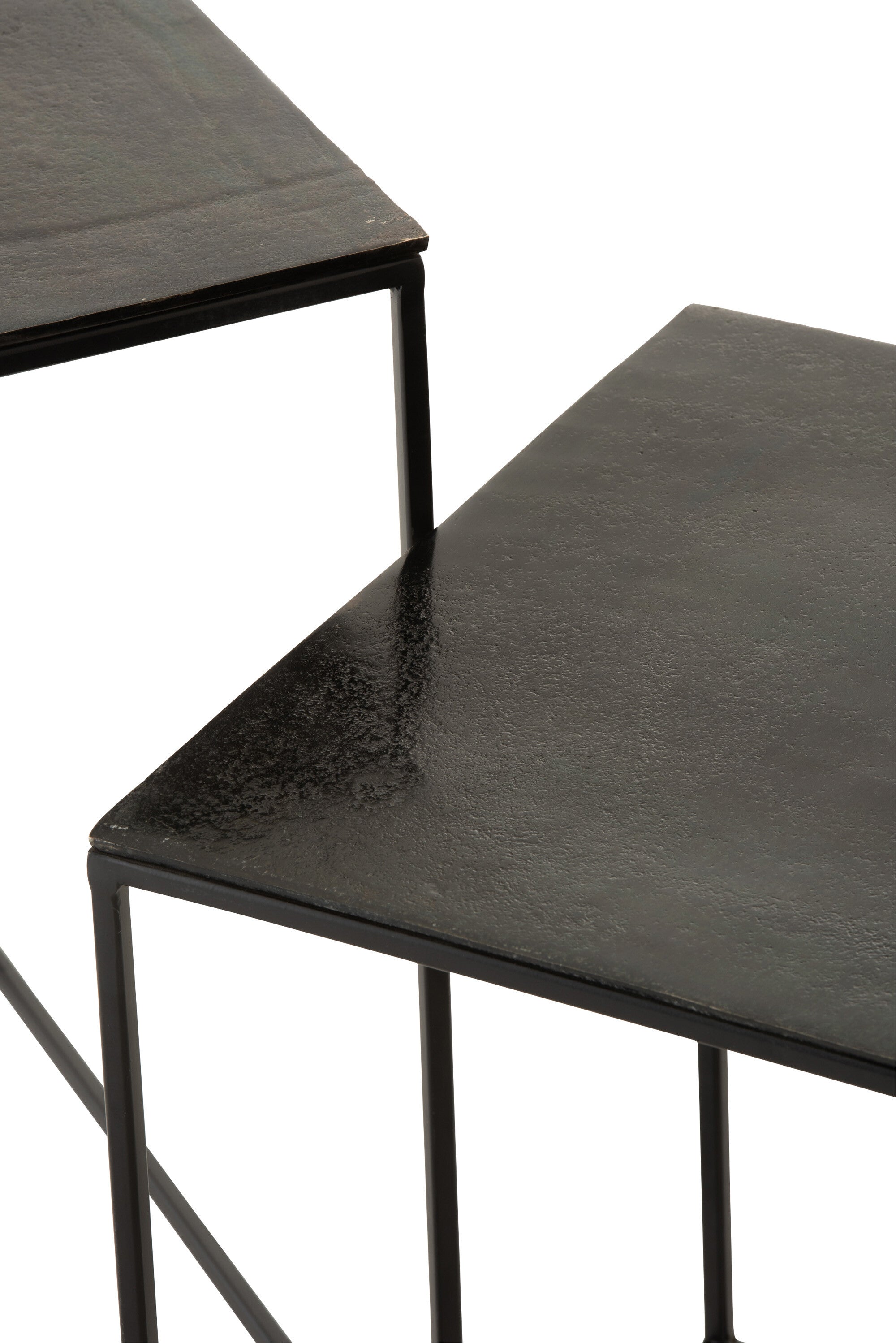 bijzettafels S/2 Geoxideerd Aluminium/IJzer - J-LINEAntiek Zwart