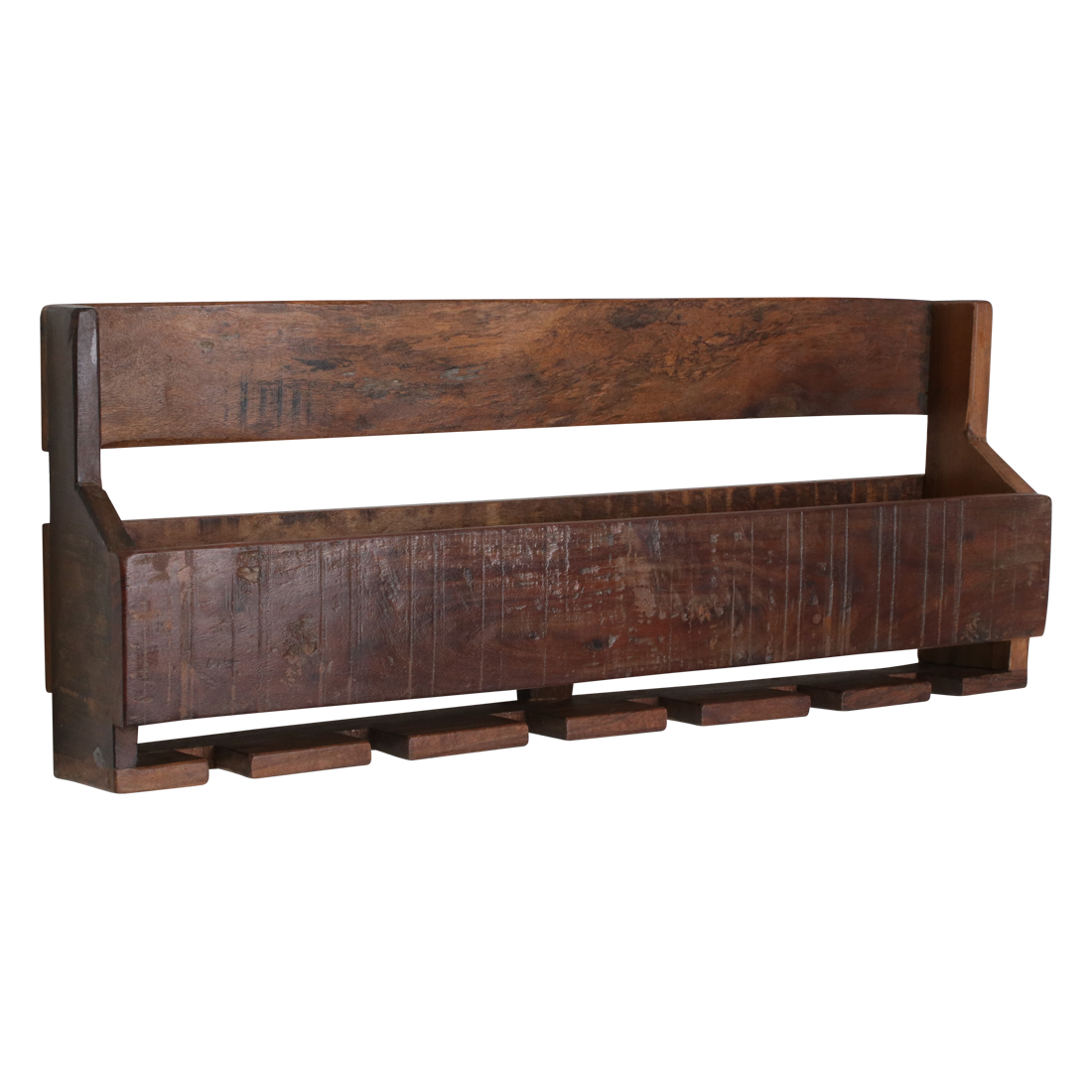 Factory hangend wijnrek - FSC-gerecycled hout - RAW
