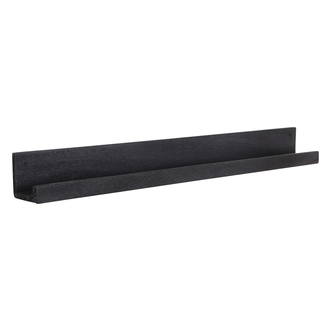 Factory wandplank zwart - FSC-gerecycled hout - 75x8x8 cm - RAW
