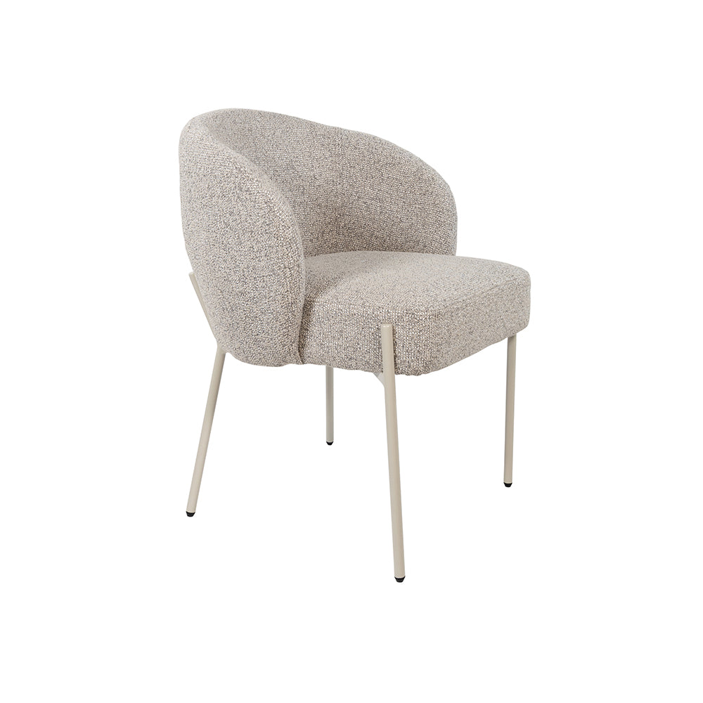 eetkamerstoel Adele- beige poten - Puente - Stone 09 (prijs = set van 2)