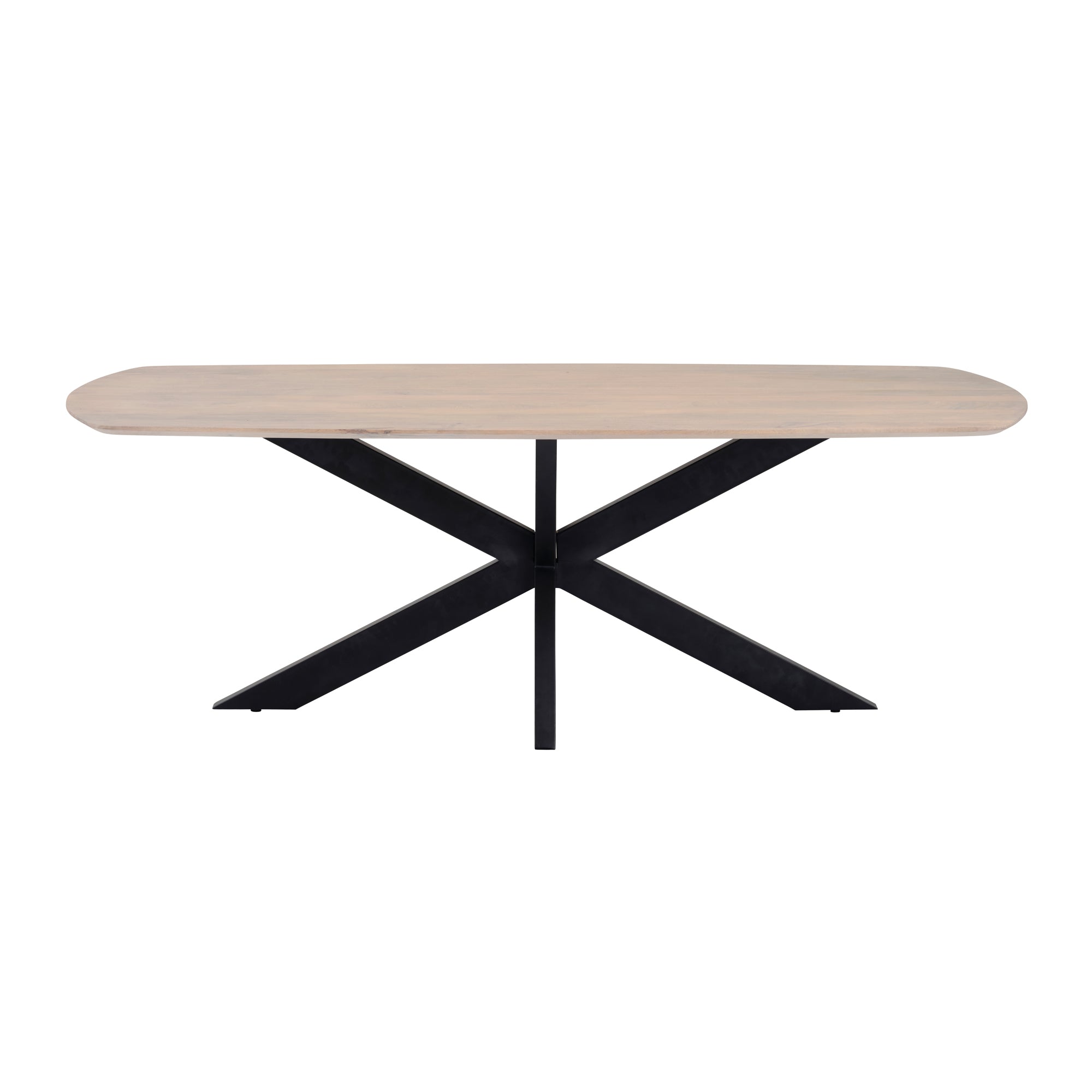 Deense ovale eetkamertafel 160, mango asblond - NW