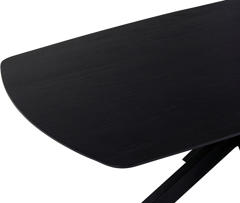 Eetkamertafel deens ovaal 160, Acacia zwart - NW