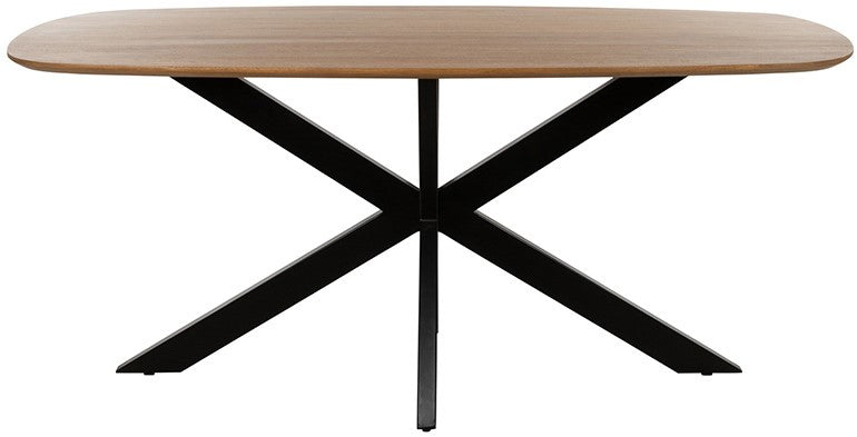 Deense ovale eetkamertafel 230, mango glad naturel - NW