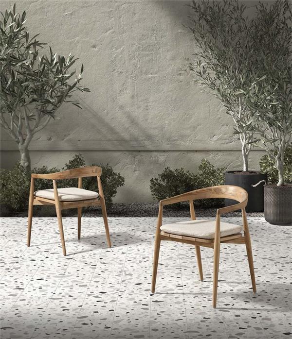 Fauteuil d'extérieur Emma en teck naturel - VDC