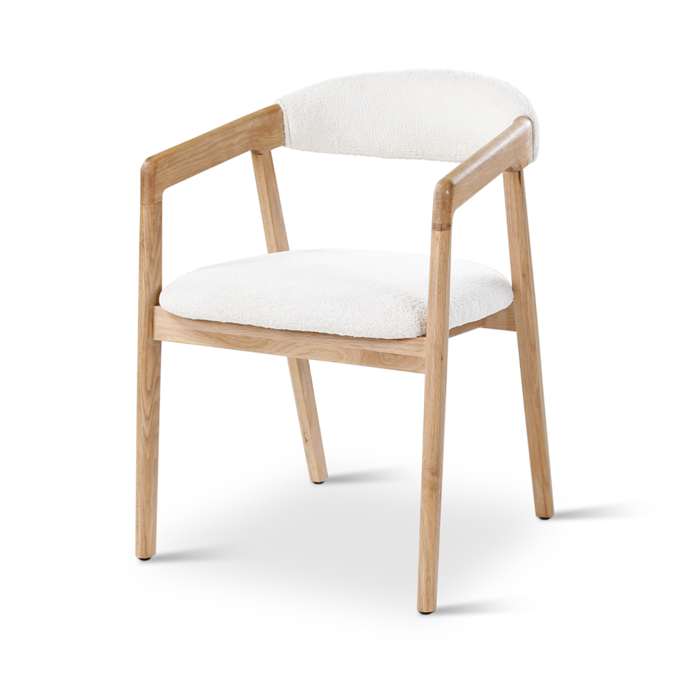 Armstoel Jana, houten poten eik naturel - VDC