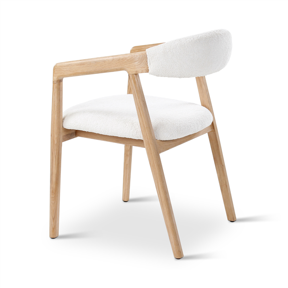 Armstoel Jana, houten poten eik naturel - VDC