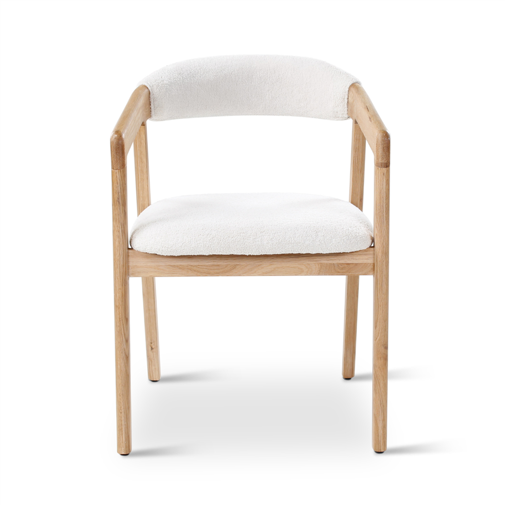 Armstoel Jana, houten poten eik naturel - VDC