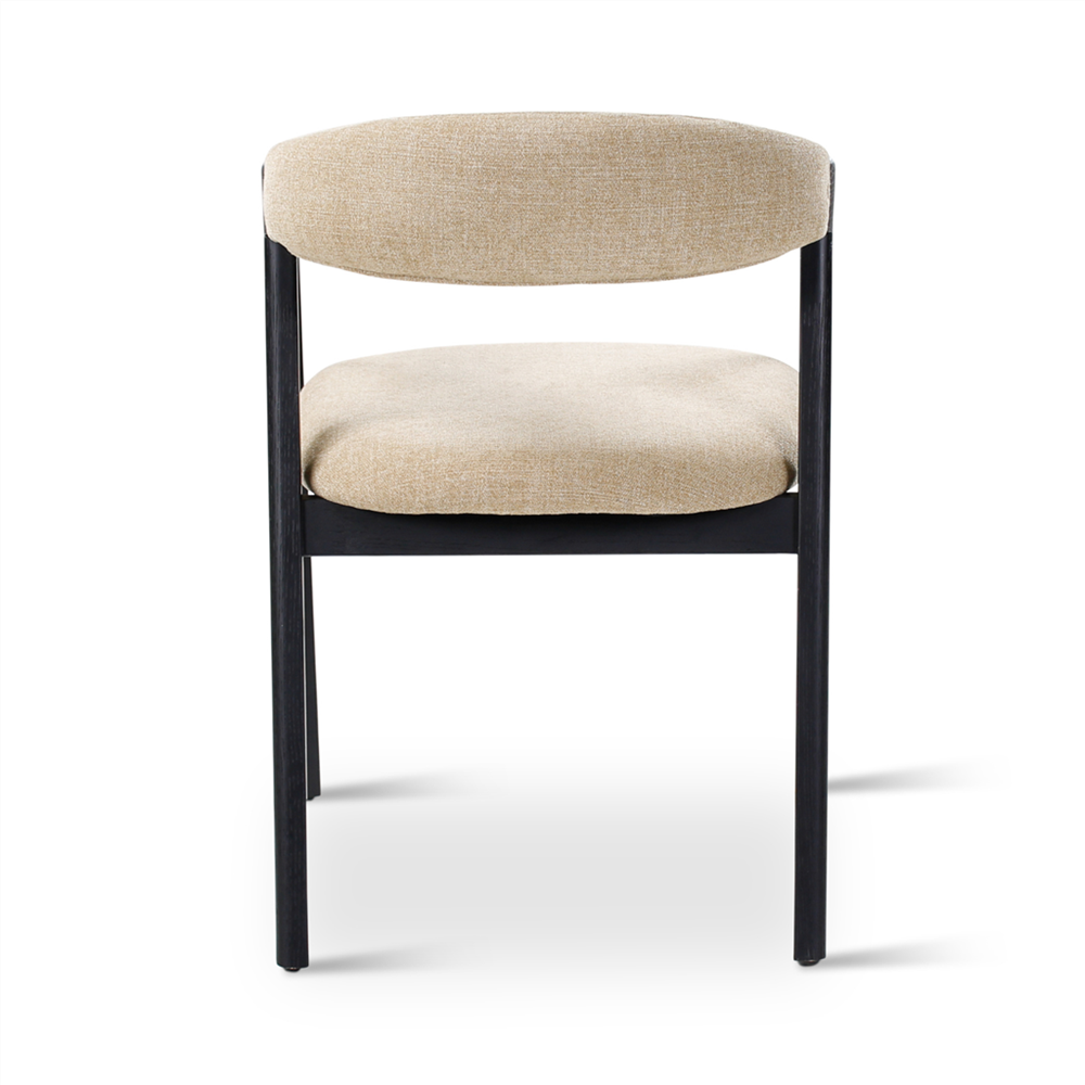 Armstoel Jana, houten poten eik zwart - VDC