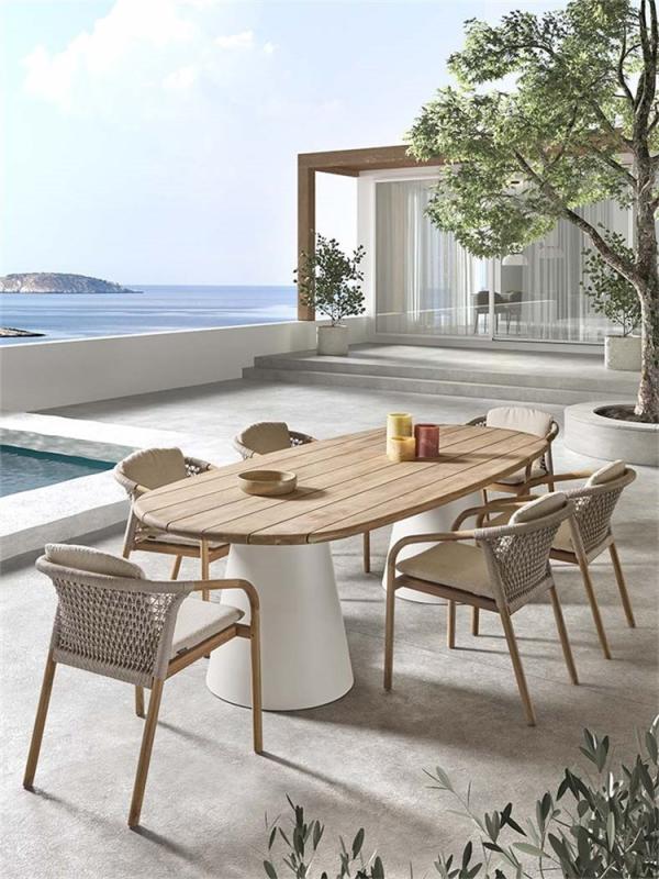 Fauteuil d'extérieur Lugano en teck naturel - VDC
