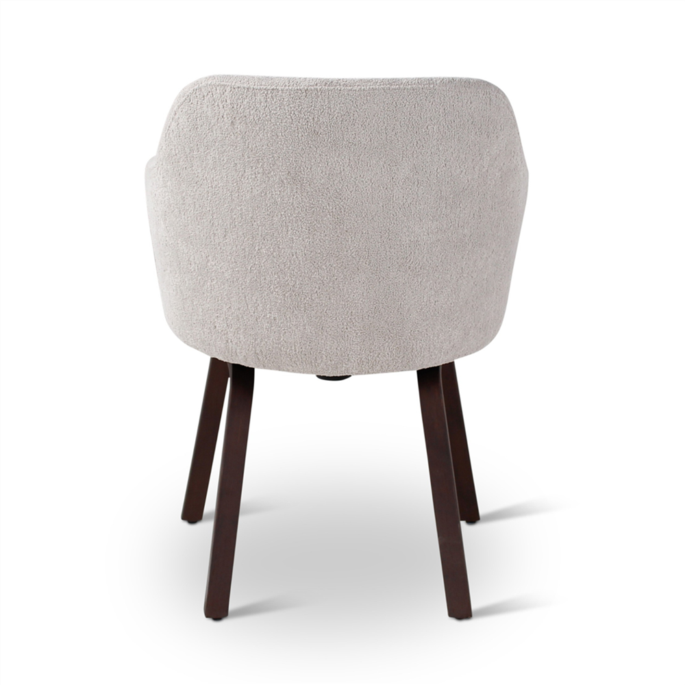 Fauteuil de table Moris, pieds en bois de frêne noir - VDC