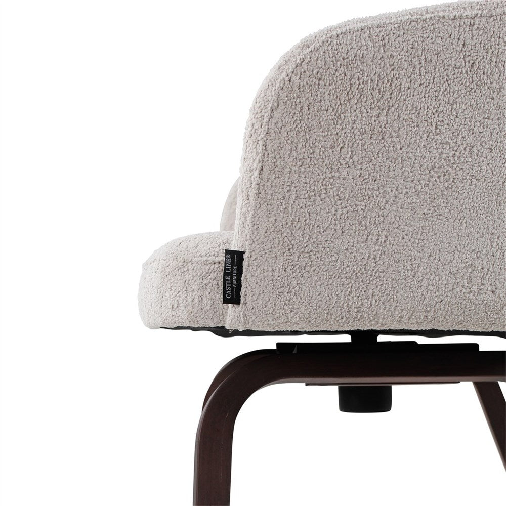 Fauteuil de table Moris, pieds en bois de frêne noir - VDC