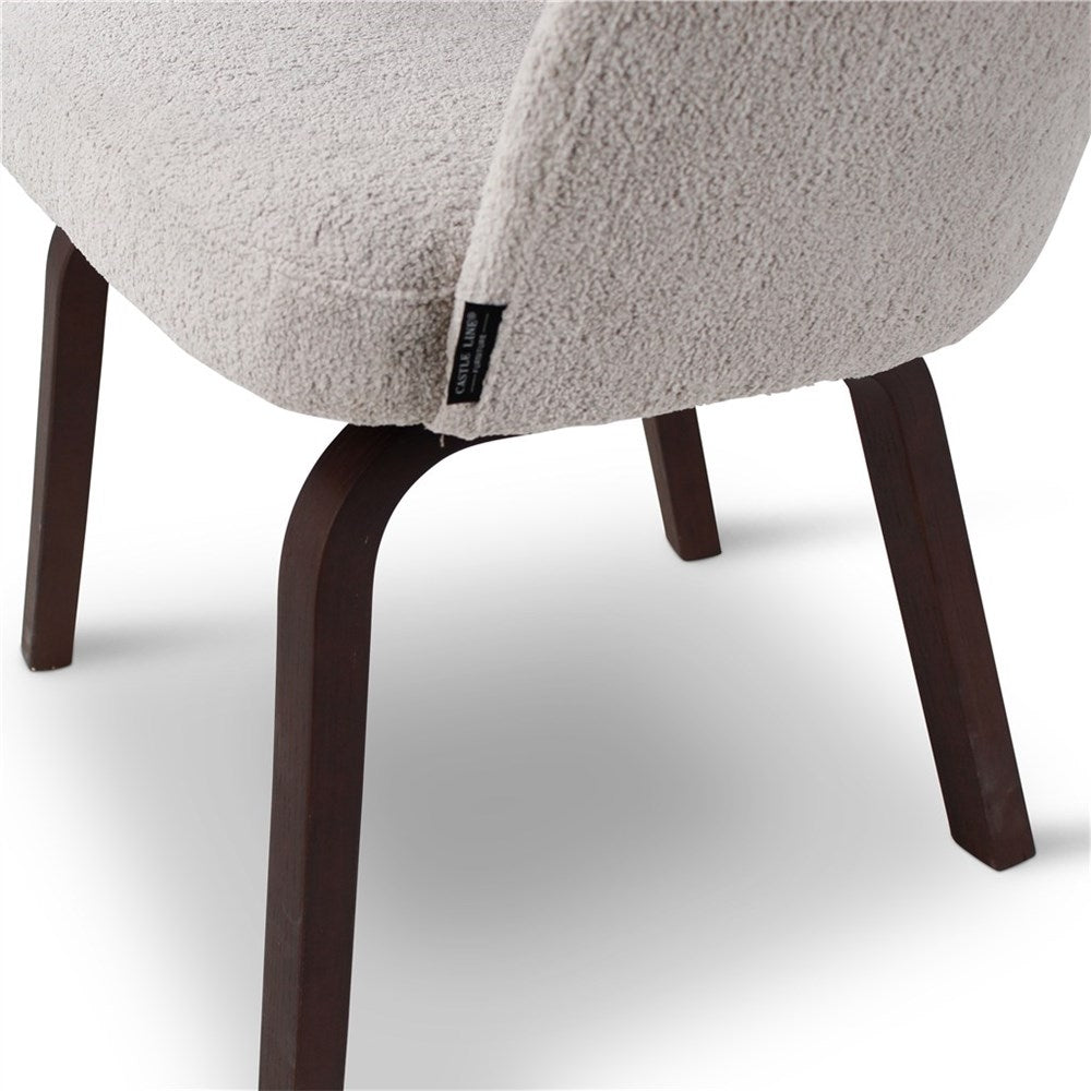 Fauteuil de table Moris, pieds en bois de frêne noir - VDC