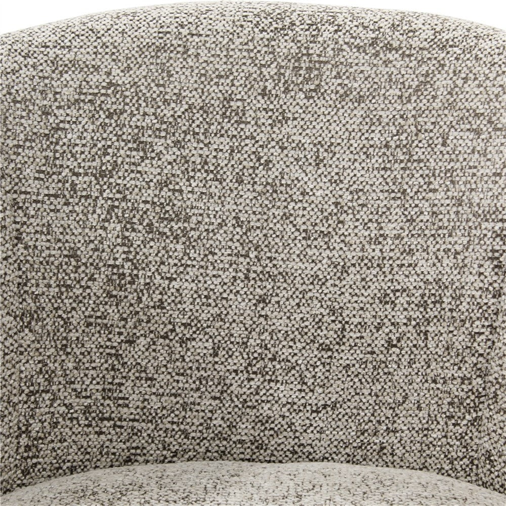 Armstoel Bolly coconut, houten poten eik donkerbruin - VDC