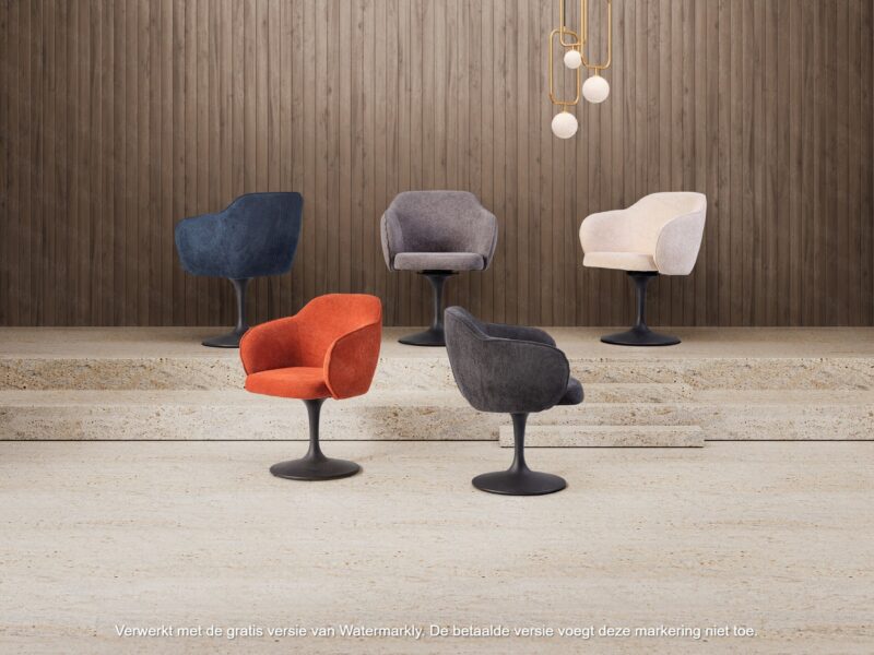 Fauteuil Saxon, pied métallique pivotant - LV