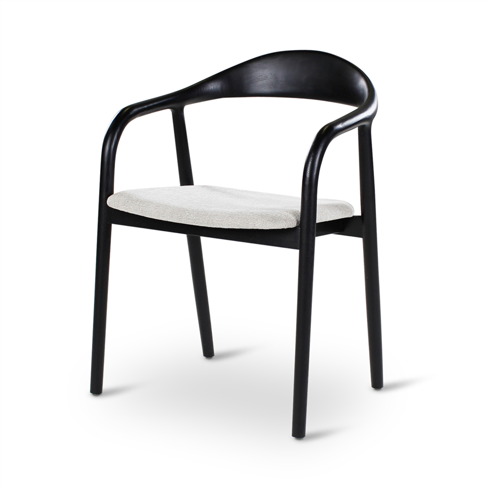 Armstoel Moris, houten poten es zwart - VDC