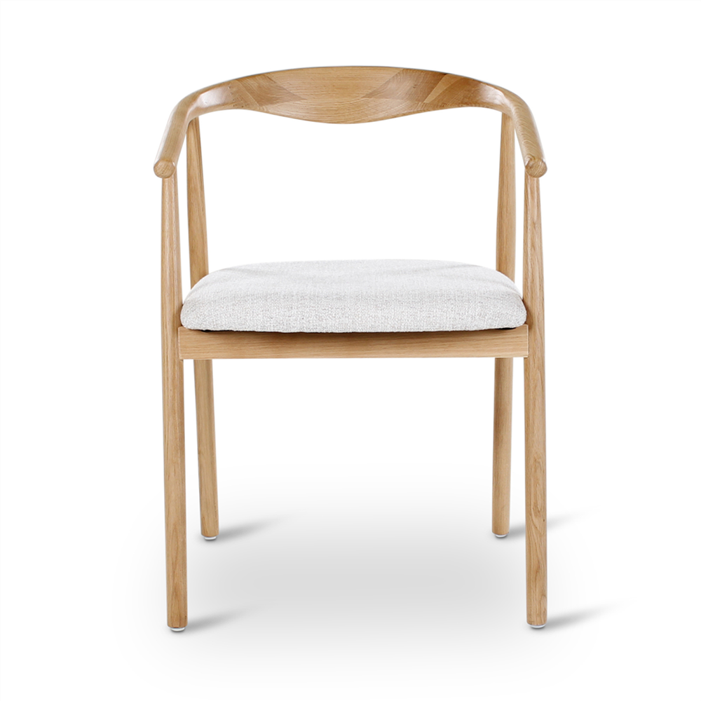 Armstoel Senna, houten poten eik naturel - VDC