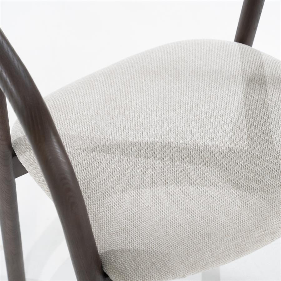 Hippe armstoel Rayven bruin eikenhout - Eleo