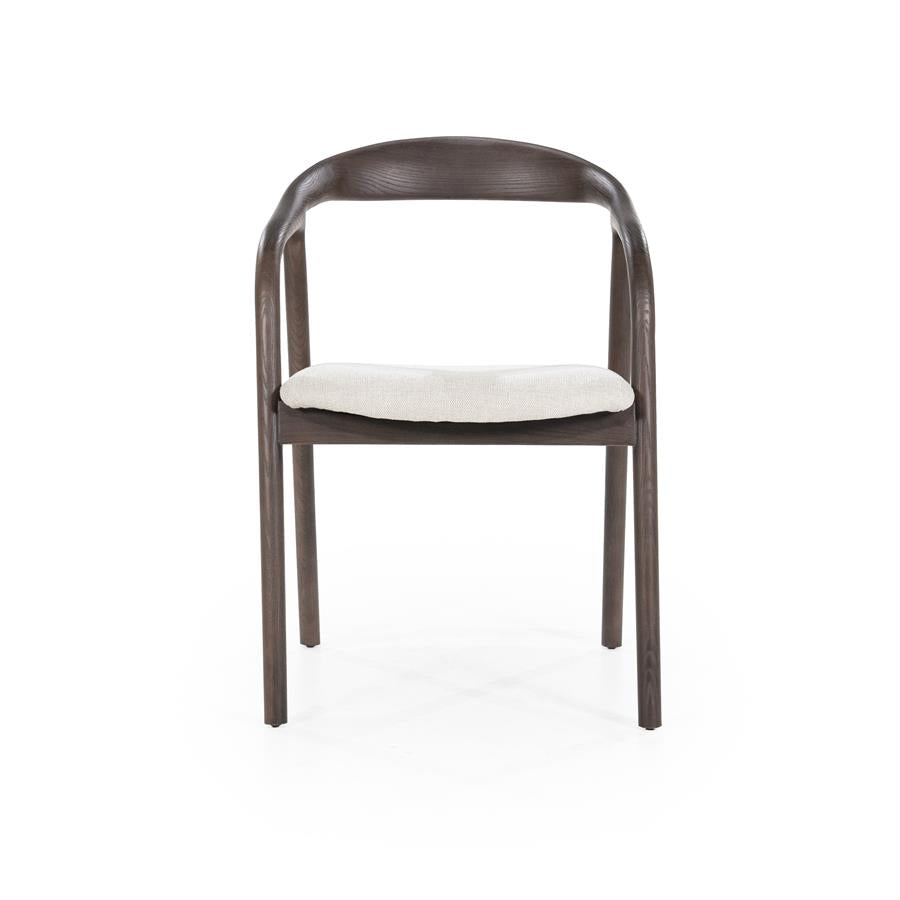 Hippe armstoel Rayven bruin eikenhout - Eleo