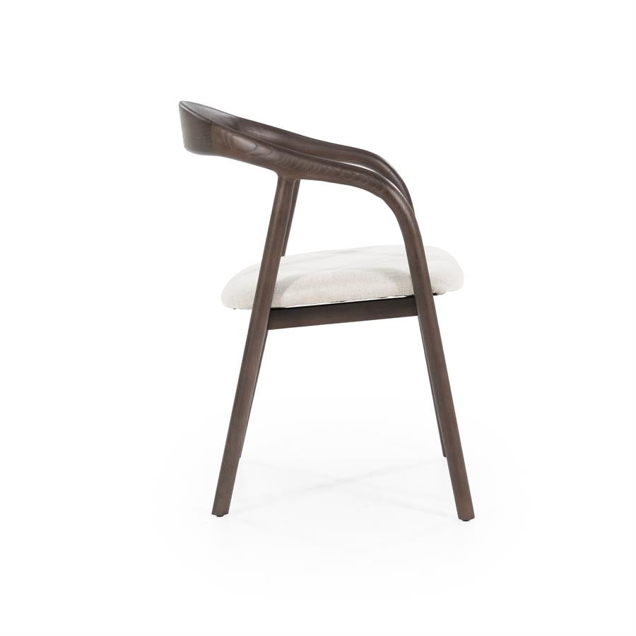 Hippe armstoel Rayven bruin eikenhout - Eleo