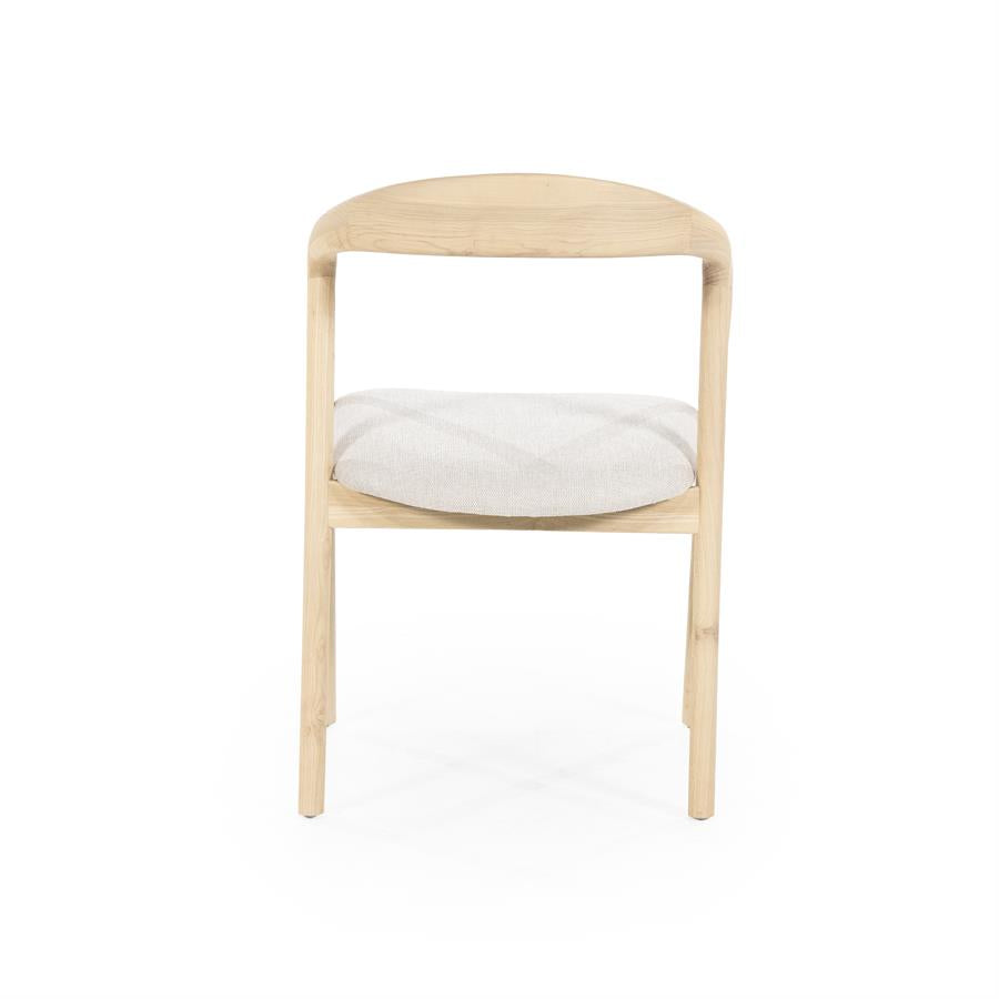 Hippe armstoel Rayven naturel eikenhout - Eleo