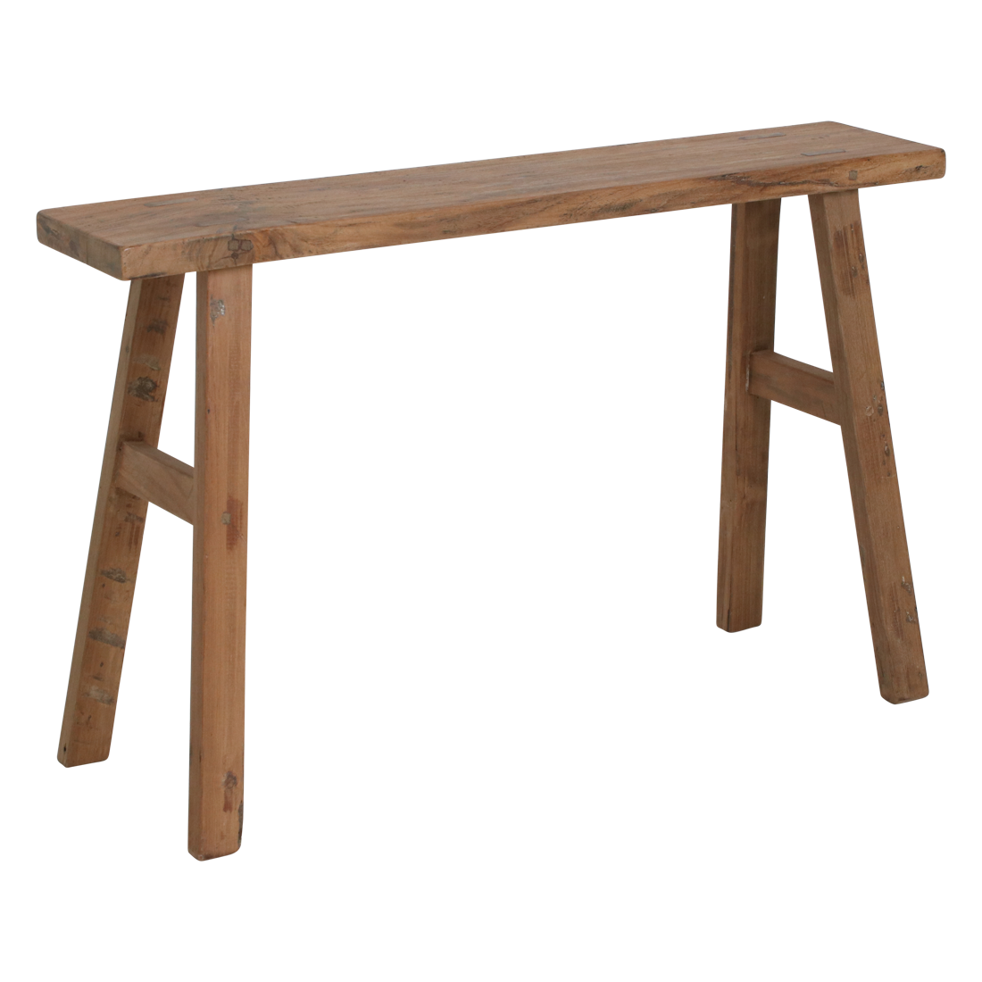 Java timmerman bijzettafel/bankje - gerecycled hout - 80x17x50 cm - RAW