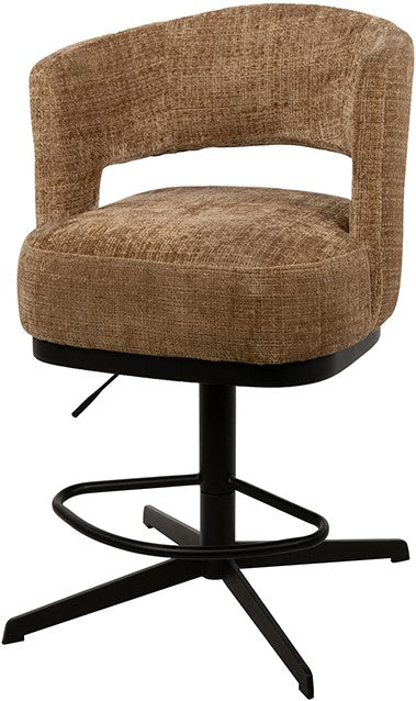 Tabouret de bar Bruce - pied pivotant 360° - Crème - NW