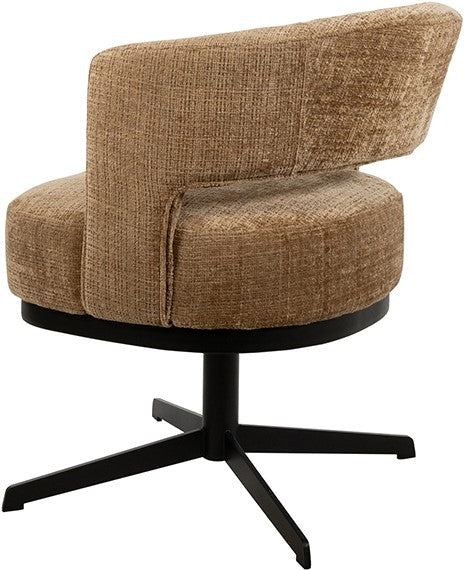 Chaise de salle à manger Bruce - pied pivotant 360 - Cremona - Cannelle - NW