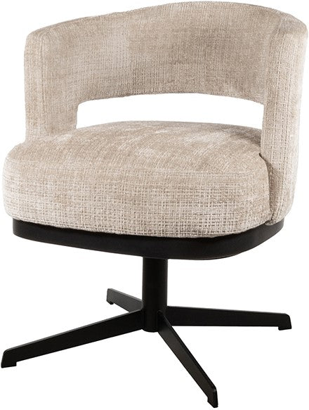 Chaise de salle à manger Bruce - pied pivotant 360 - Cremona - Natural - NW