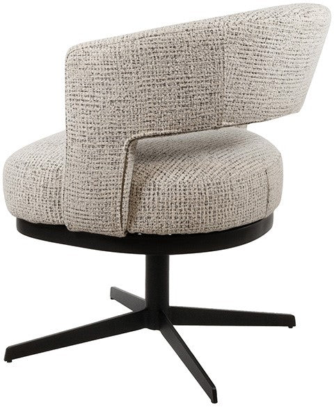 Chaise de salle à manger Bruce - pied pivotant 360 - Coco/Salt 'n Pepper - NW