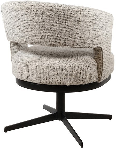 Chaise de salle à manger Bruce - pied pivotant 360 - Coco/Salt 'n Pepper - NW