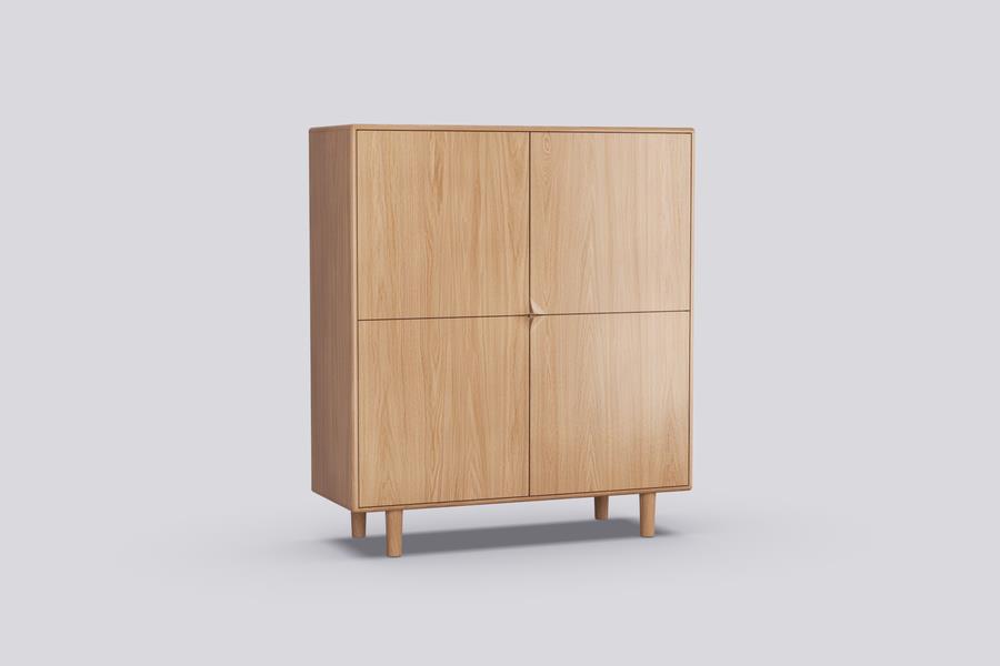 Barkast Sento 4-deurs eik (4 kleuren) - THS