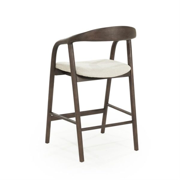 Hippe barstoel Rayven donkerbruin essenhout - Eleo