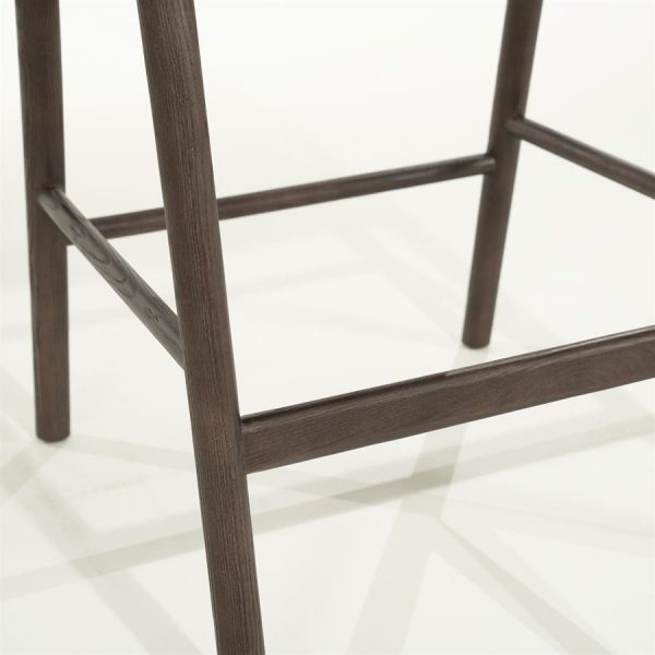 Hippe barstoel Rayven donkerbruin essenhout - Eleo