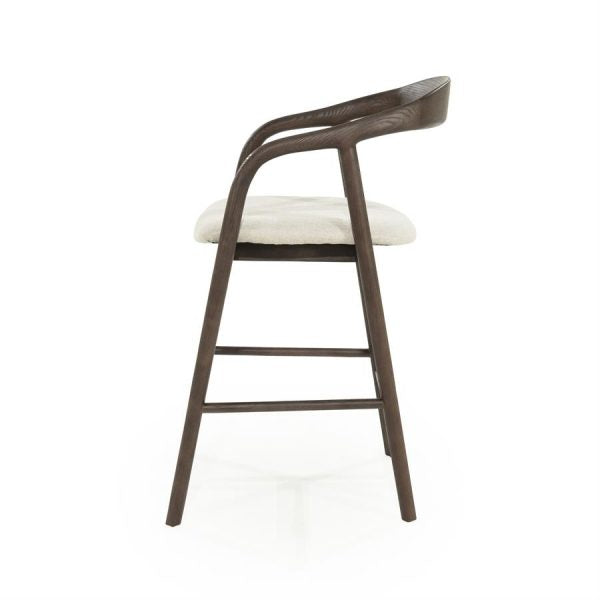 Hippe barstoel Rayven donkerbruin essenhout - Eleo