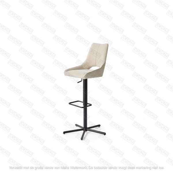 Verstelbare barstoel Gaston, draaibare metalen poot (+pomp) - LV