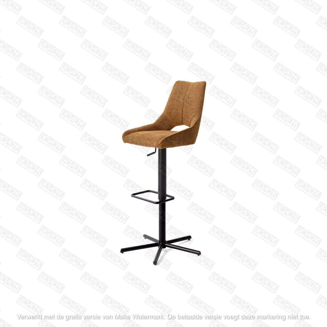 Verstelbare barstoel Gaston, draaibare metalen poot (+pomp) - LV